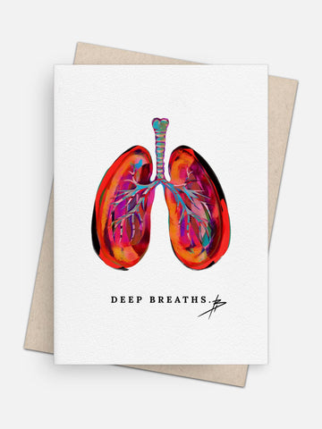 Deep Breaths Empowerment Card-Greeting Cards-Arsenal By Blake Hunter