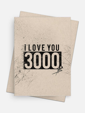 I Love U 3000 Love Card-Greeting Cards-Arsenal By Blake Hunter