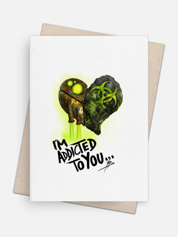 Addicted To You Love Card-Greeting Cards-Arsenal By Blake Hunter