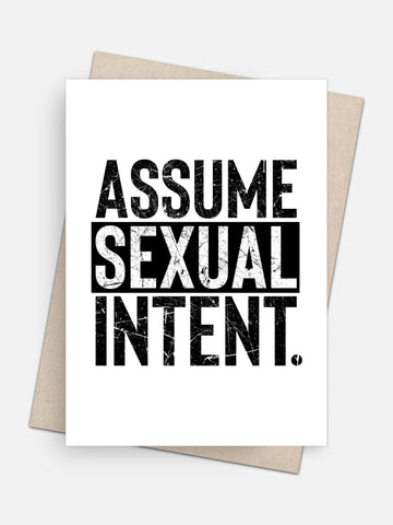 Assume Sexual Intent Love Card-Greeting Cards-Arsenal By Blake Hunter