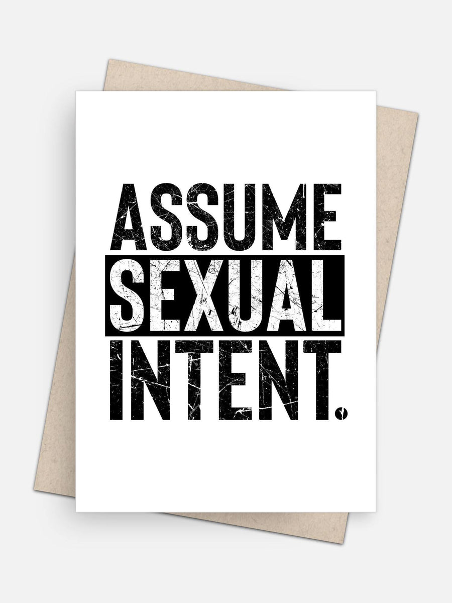 Assume Sexual Intent Love Card-Greeting Cards-Arsenal By Blake Hunter