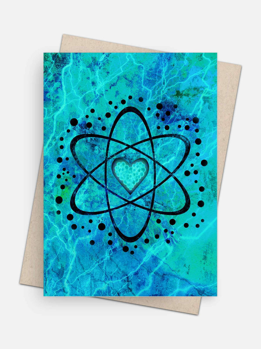 Atomic Heart Love Card-Greeting Cards-Arsenal By Blake Hunter