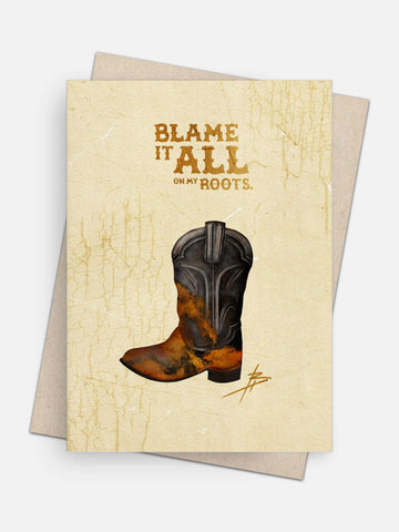 Blame It All On My Roots Apology Card-Greeting Cards-Arsenal By Blake Hunter