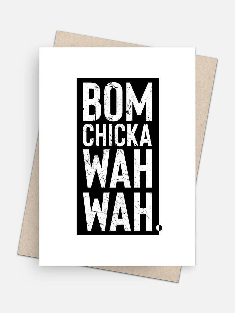 Bom Chicka Wah Wah Love Card-Greeting Cards-Arsenal By Blake Hunter