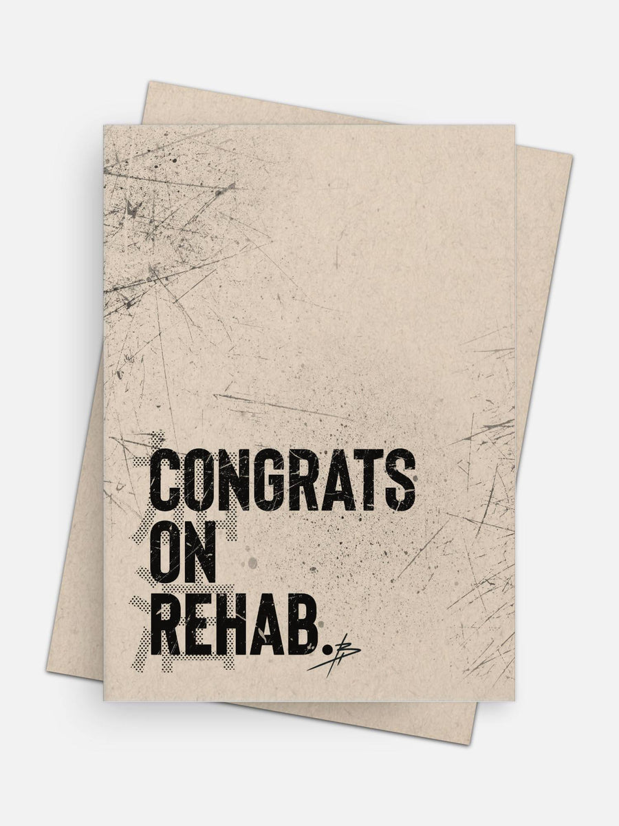 Congrats on Rehab Empowerment Card-Greeting Cards-Arsenal By Blake Hunter