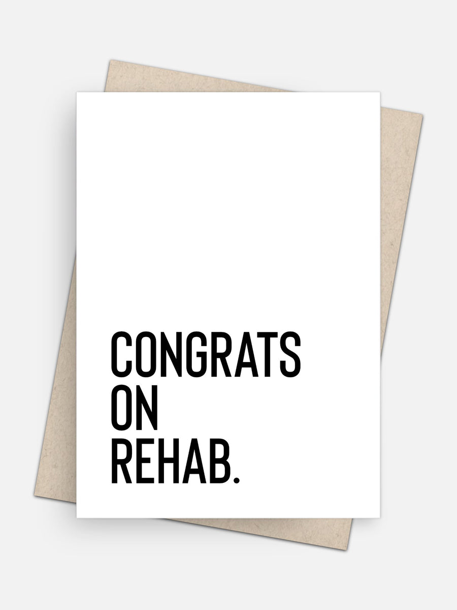 Congrats on Rehab Empowerment Card-Greeting Cards-Arsenal By Blake Hunter
