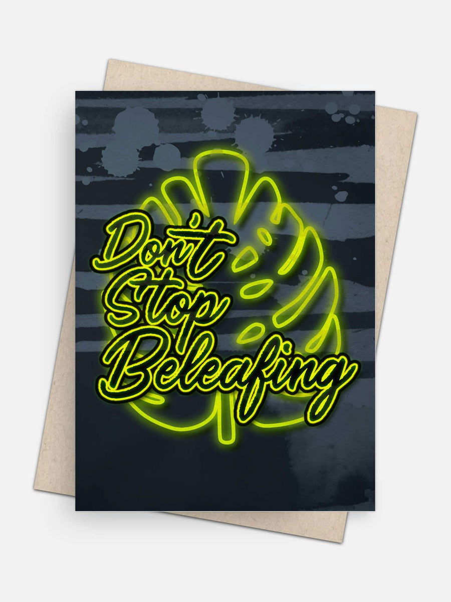 Don’t Stop Beleafing Empowerment Card-Greeting Cards-Arsenal By Blake Hunter