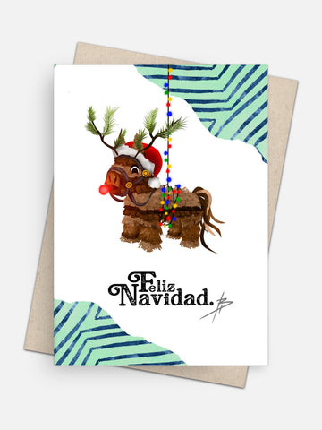 Feliz Navidad Piñata Holiday Edition Card-Greeting Cards-Arsenal By Blake Hunter