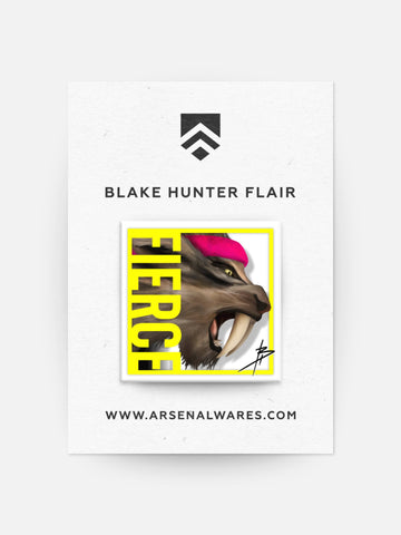 Fierce Sabertooth Blake Hunter Flair-Buttons & Pins-Arsenal By Blake Hunter
