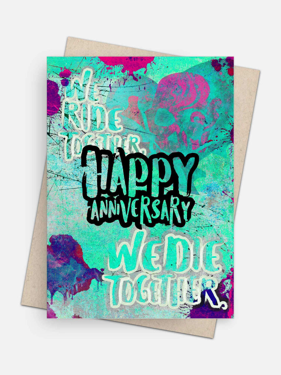 Happy Anniversary Graffiti Love Card-Greeting Cards-Arsenal By Blake Hunter