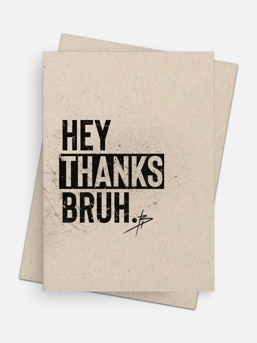 Hey Thanks Bruh Thank You Card-Greeting Cards-Arsenal By Blake Hunter