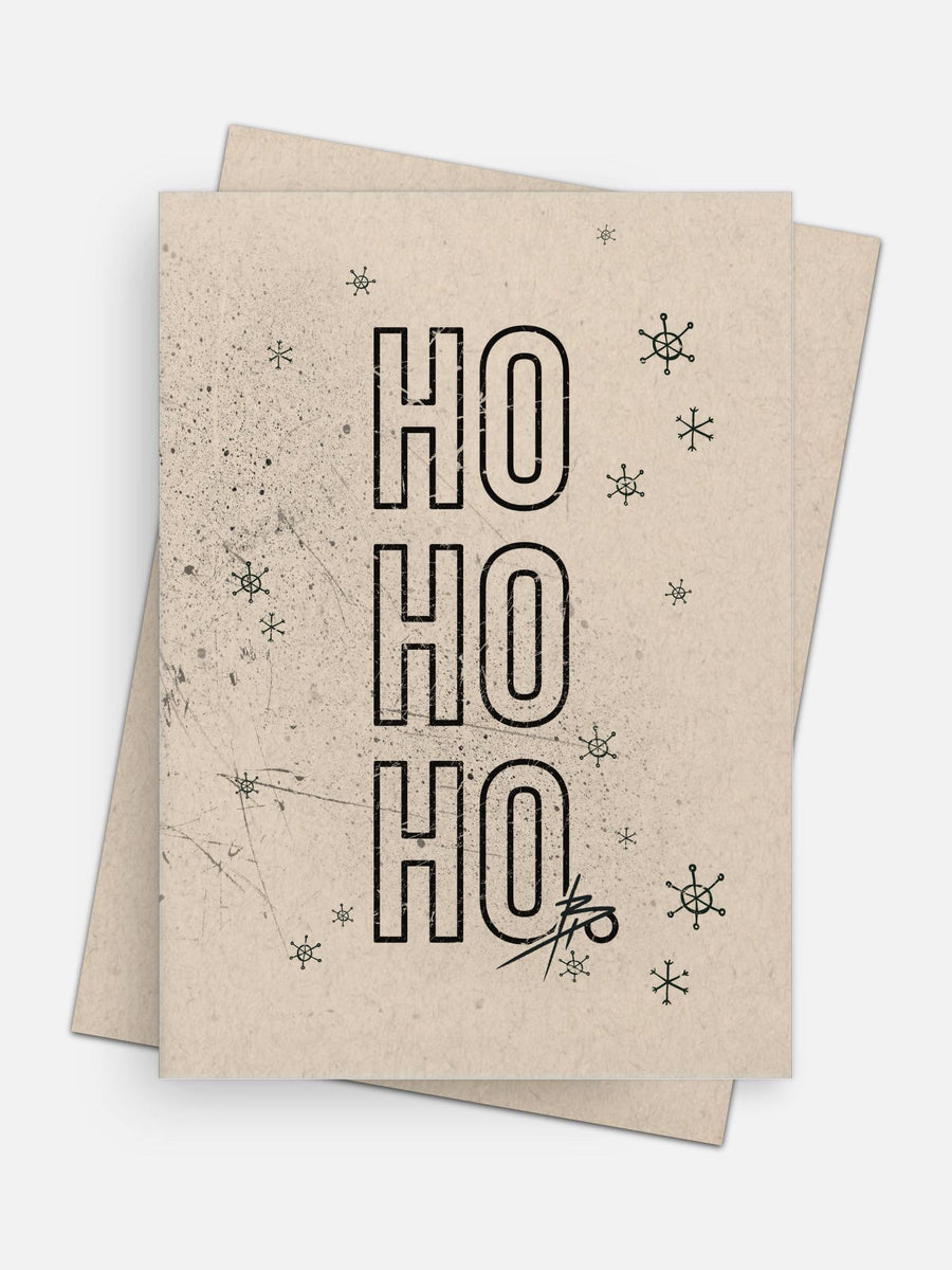 Ho Ho Ho / Merry Christmas Holiday Card-Greeting Cards-Arsenal By Blake Hunter
