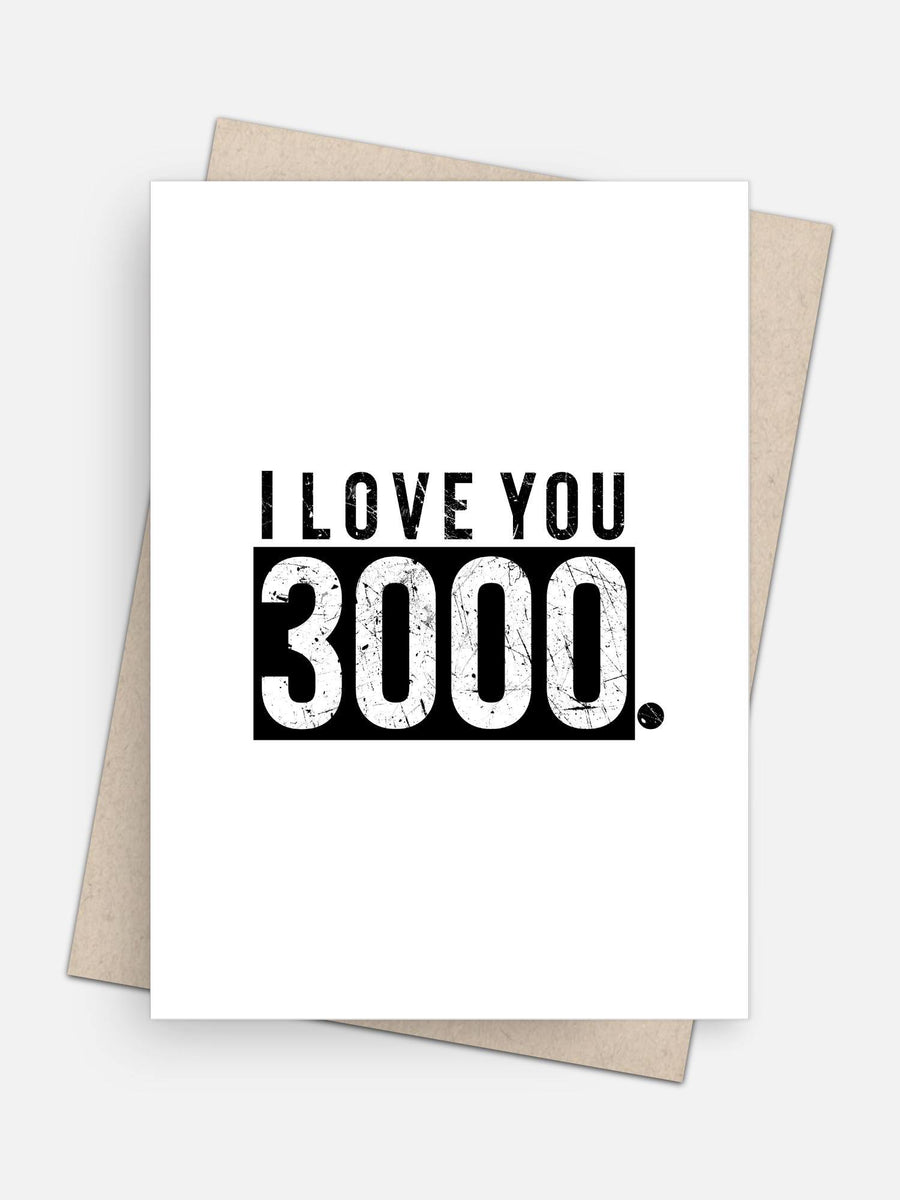 I Love U 3000 Love Card-Greeting Cards-Arsenal By Blake Hunter