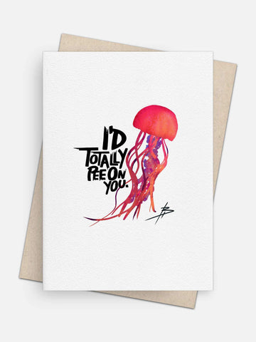 I'd Totally Pee on You Love Card-Greeting Cards-Arsenal By Blake Hunter
