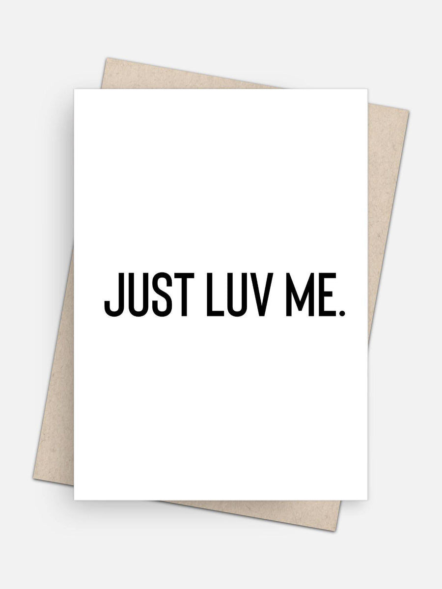 Just Luv Me Love Card-Greeting Cards-Arsenal By Blake Hunter
