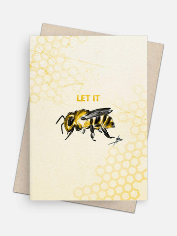Let It Bee Empowerment Card-Greeting Cards-Arsenal By Blake Hunter