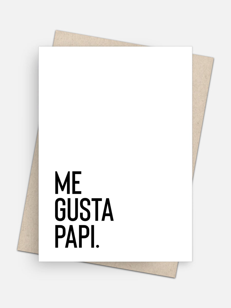 Me Gusta Papi Love Card-Greeting Cards-Arsenal By Blake Hunter