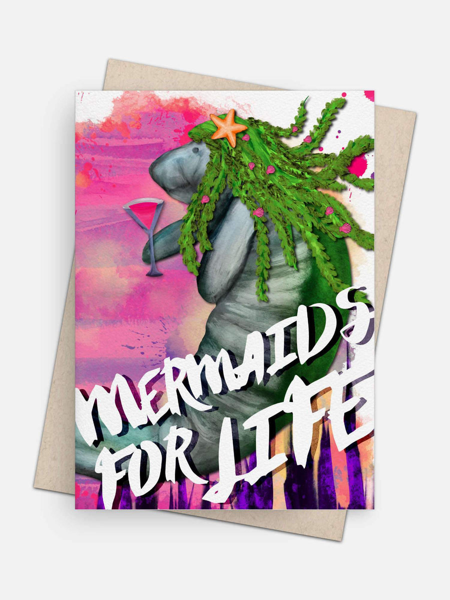 Mermaids for Life Empowerment Card-Greeting Cards-Arsenal By Blake Hunter