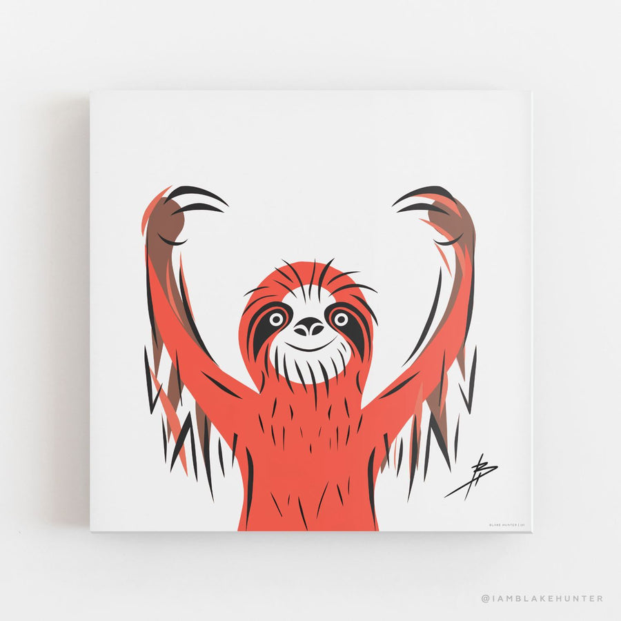 Mid Century Sloth | 117 | Wall Art-Wall Art-Arsenal By Blake Hunter