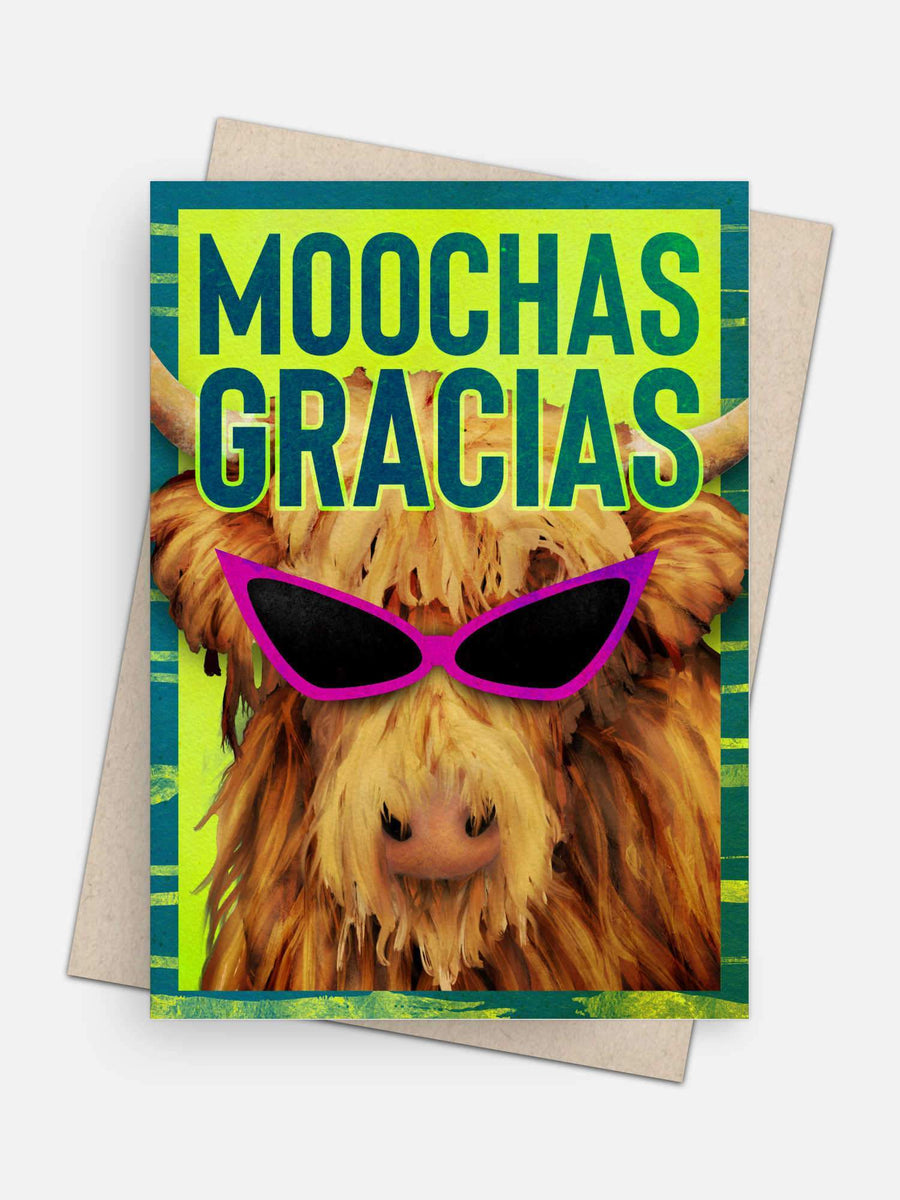 Moochas Gracias Thank You Card-Greeting Cards-Arsenal By Blake Hunter