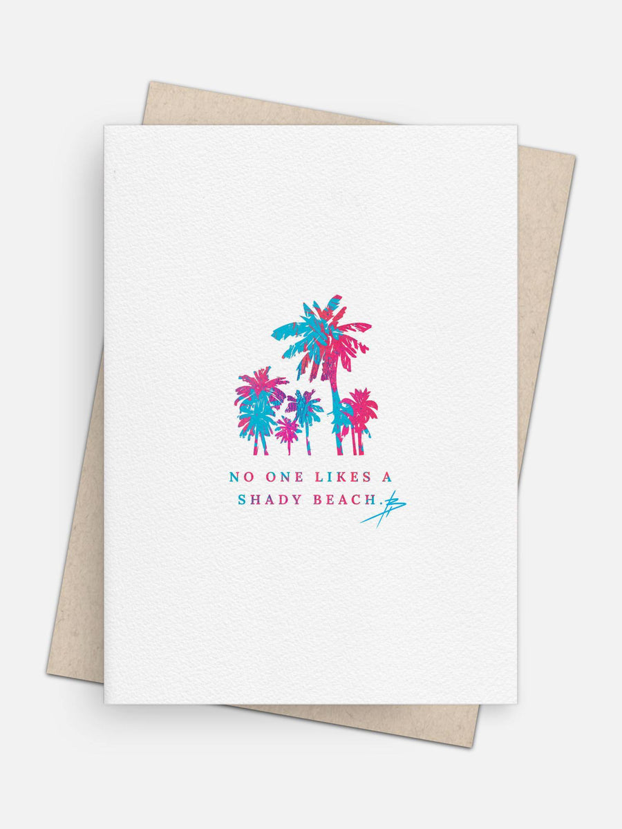 No One Likes a Shady Beach Card-Greeting Cards-Arsenal By Blake Hunter