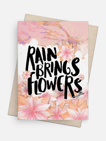 Rain Brings Flowers Empathy Card-Greeting Cards-Arsenal By Blake Hunter