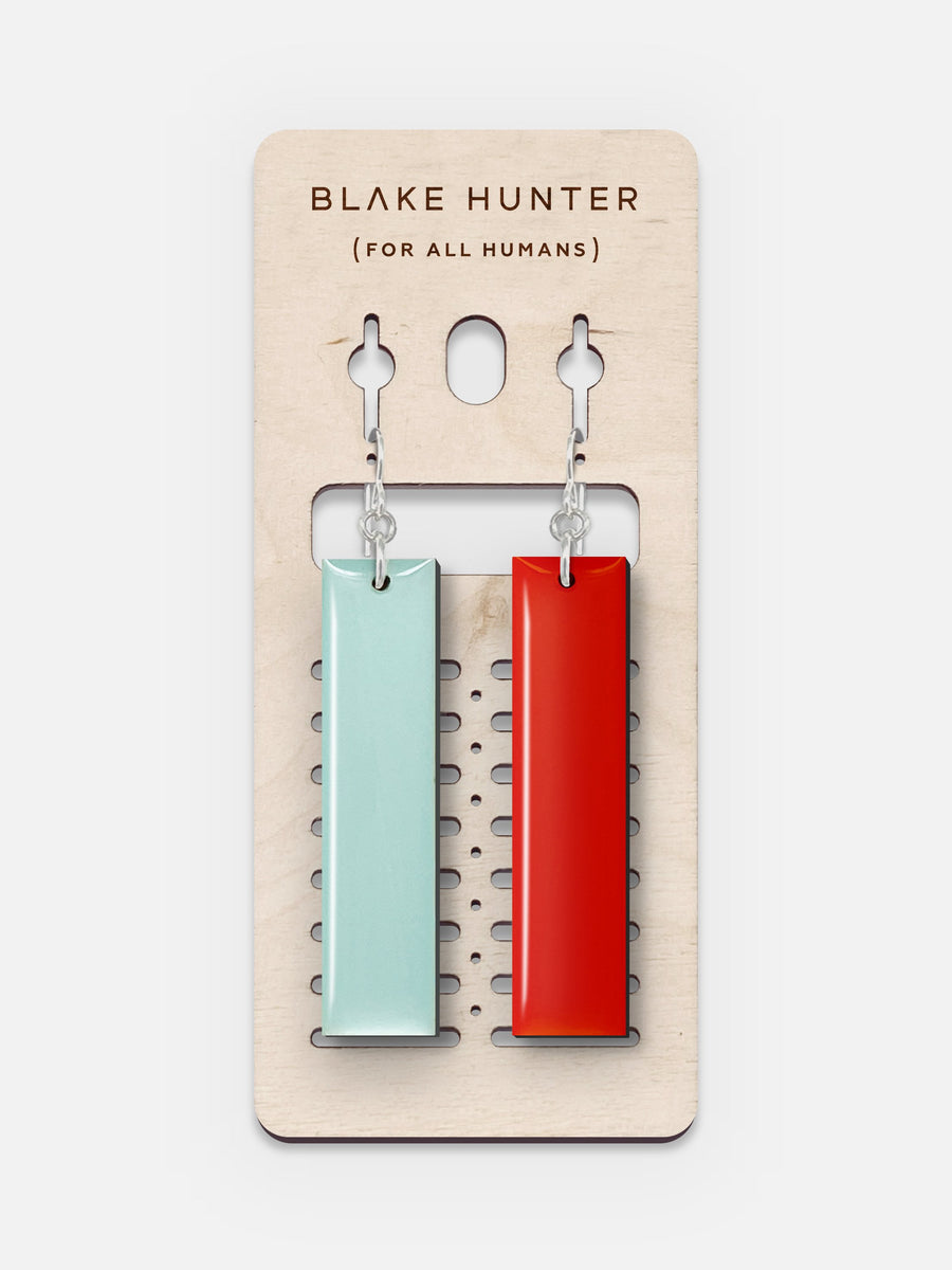 Retro Mint Edition Plank Earrings | Blake Hunter (For All Humans)-Jewelry-Arsenal By Blake Hunter