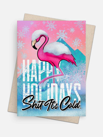 Shit It's Cold Holiday Card-Greeting Cards-Arsenal By Blake Hunter
