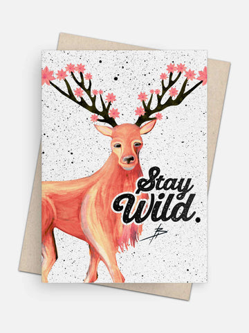 Stay Wild Empowerment Card-Greeting Cards-Arsenal By Blake Hunter