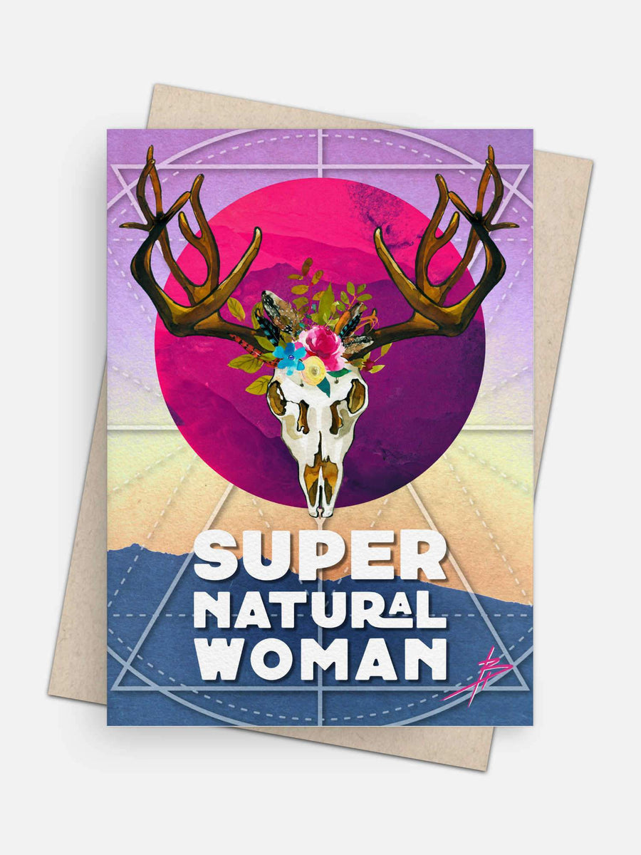 Super Natural Woman Empowerment Card-Greeting Cards-Arsenal By Blake Hunter