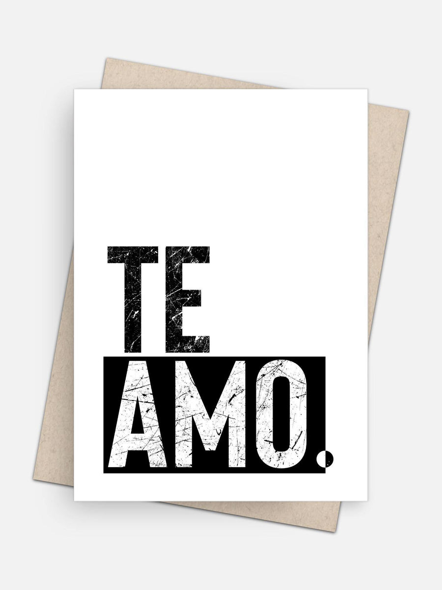 Te Amo Love Card-Greeting Cards-Arsenal By Blake Hunter