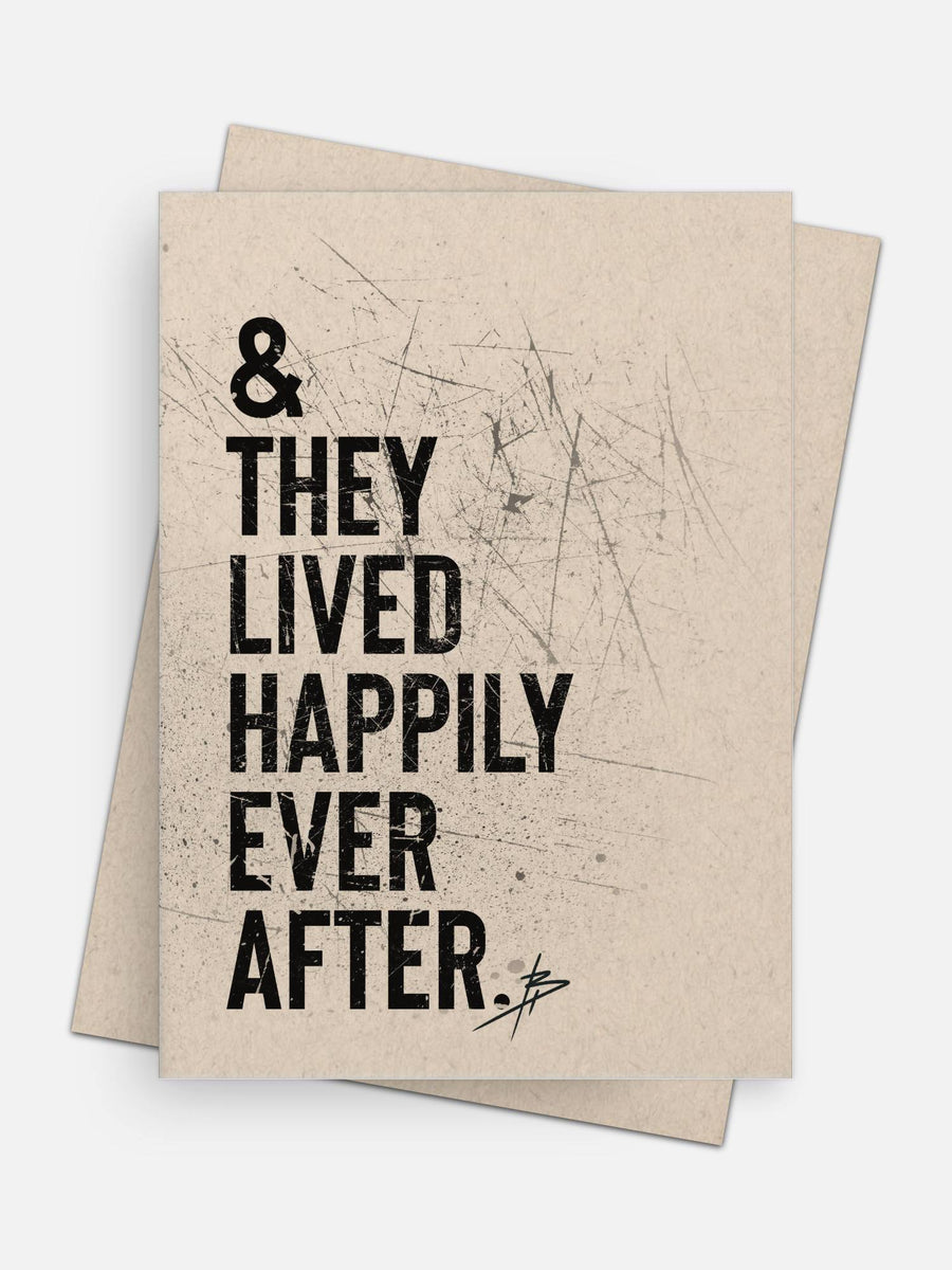 & They Lived Happily Ever After Wedding Card-Greeting Cards-Arsenal By Blake Hunter