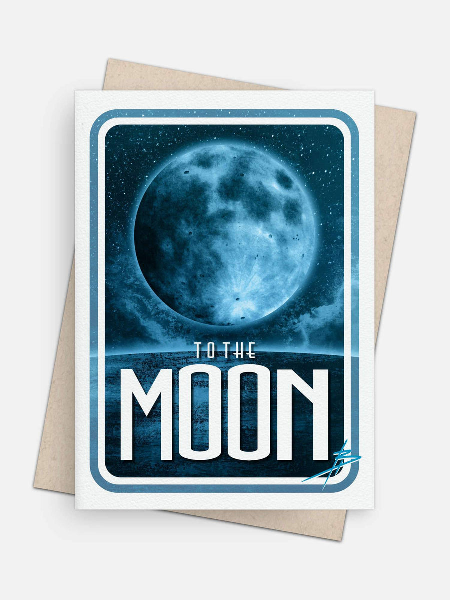 To The Moon Love Card-Greeting Cards-Arsenal By Blake Hunter