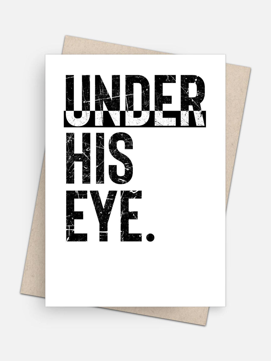 Under His Eye Empowerment Card-Greeting Cards-Arsenal By Blake Hunter