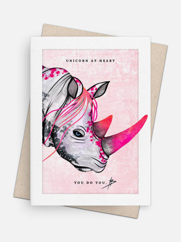 You Do You / Unicorn At Heart Card-Greeting Cards-Arsenal By Blake Hunter