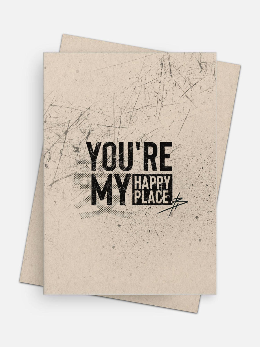 You’re My Happy Place Love Card-Greeting Cards-Arsenal By Blake Hunter
