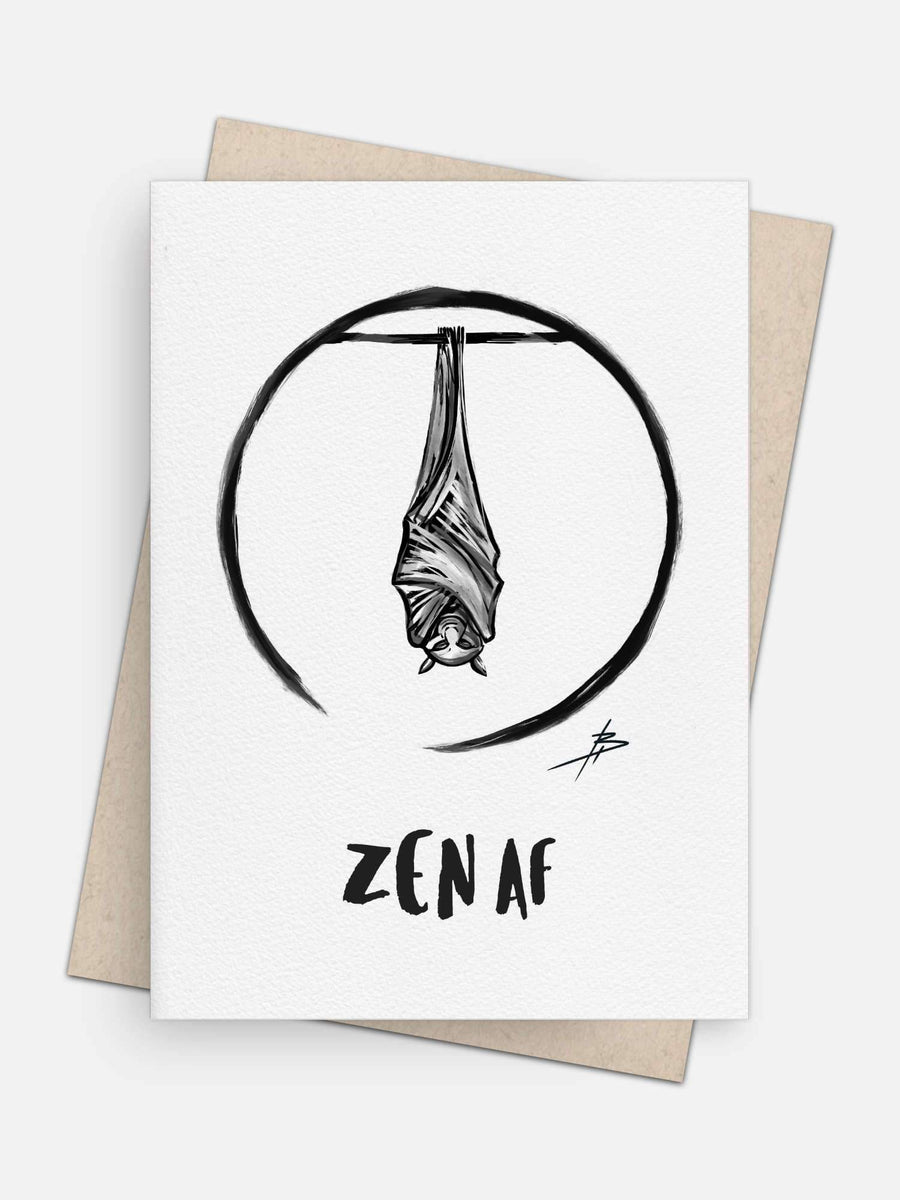 Zen AF Empowerment Card-Greeting Cards-Arsenal By Blake Hunter